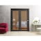 Sartodoors Sliding Closet Bypass Doors 36 x 84in, Matte Black Clear Glass, Sturdy Rails Moldings Trims LUCIA2166DBD-BLK-3684 - alternate 2